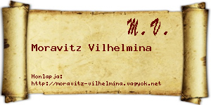Moravitz Vilhelmina névjegykártya